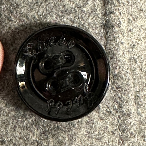 Guess double breasted wool blend jacket, size XS, gray, fitted, professional - Picture 7 of 11